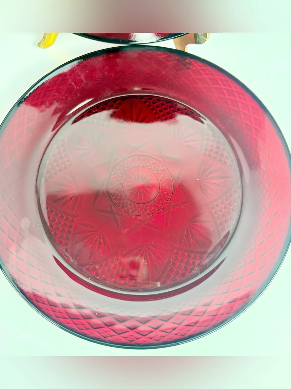 4 VTG Luminarc Cristal D'Arques Durand Ruby Red Glass 10
